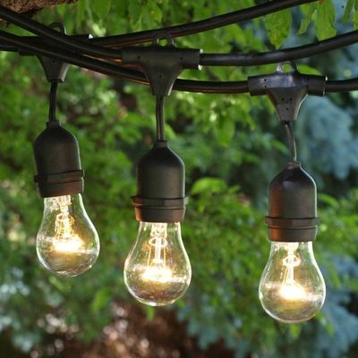 Декорационные рождественские огни с LED-струнными наружными лампочками Эдисона