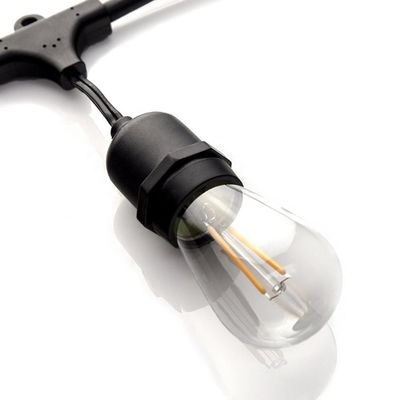 Декорационные рождественские огни с LED-струнными наружными лампочками Эдисона