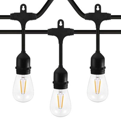 Декорационные рождественские огни с LED-струнными наружными лампочками Эдисона