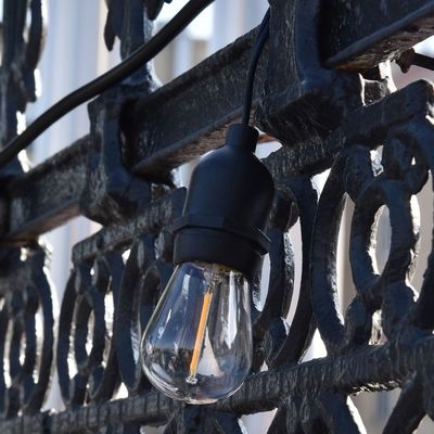 Декорационные рождественские огни с LED-струнными наружными лампочками Эдисона