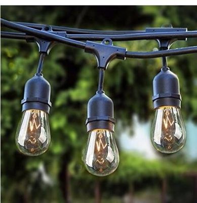 Декорационные рождественские огни с LED-струнными наружными лампочками Эдисона
